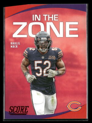 2020 Score #IZ-KM Khalil Mack In the Zone Red Chicago Bears