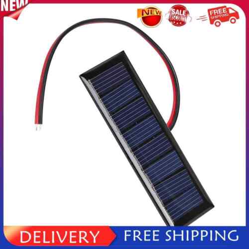 3x1 inch Solar Panel 4V 50mA 0.2W 2 Wires 8 Solar Cells Mini Epoxy Solar Panel - Photo 1 sur 12