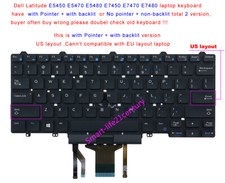 US Backlit Keyboard for Dell Latitude 5450 5470 5480 5490 7450 7470 7480 7490