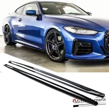 For 2021-25 BMW G22 G23 430i M440i 2DR M Style Gloss Black Side Skirt Extension