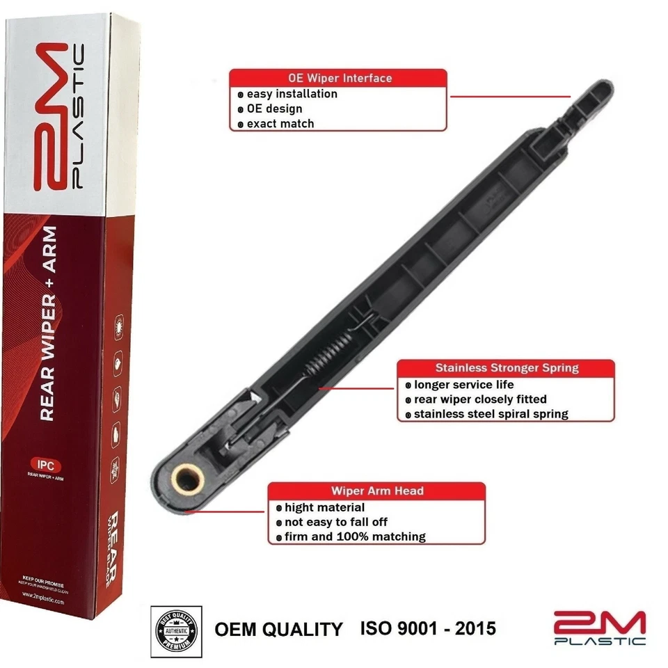 Brazo y cuchilla limpiaparabrisas trasero para Hyundai Elantra GT 2013 - 2017 calidad OEM Foto 2 de 3