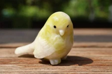 1pc Natural Lantian jade Quartz Carved Bird Skull Crystal Reiki Decor Gift 2.4''