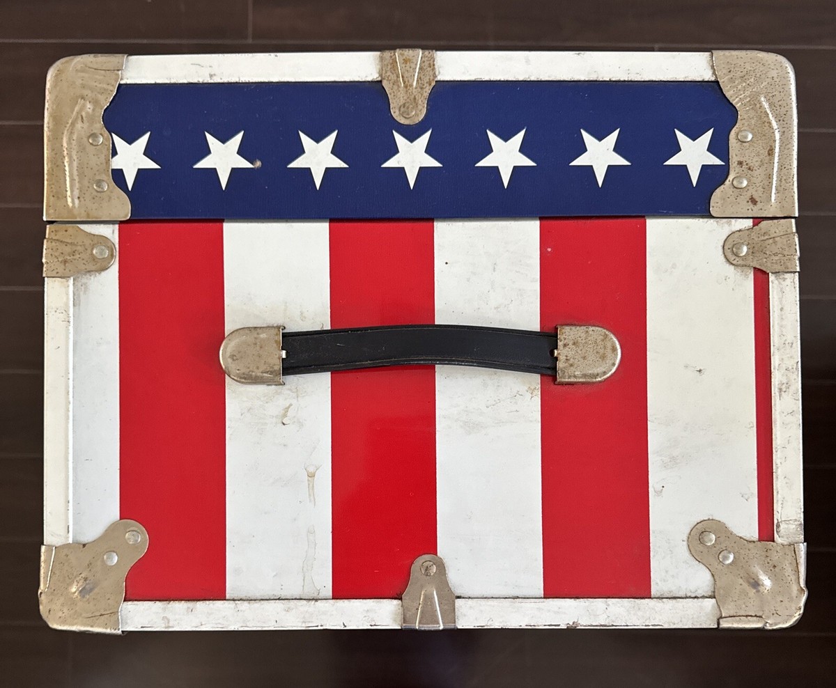 Joshua Enterprisesスチールアメリカントランク USA Team Trunk Locker 1983 Joshua Enterprises 30” L x 16” W x 12.5