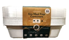Simply Green 10 Ct 2 Compartment Meal Prep Containers Microwave Freezer Safe