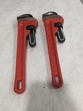 PROTO Straight Pipe Wrench: 10" OAL, Steel Qty 2 J810HD