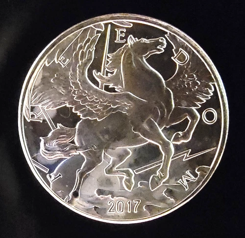 2017 Pegasus Freedom Horse Winged AG Bullion-0.999 Silver 1 Ounce Oz Art Coin
