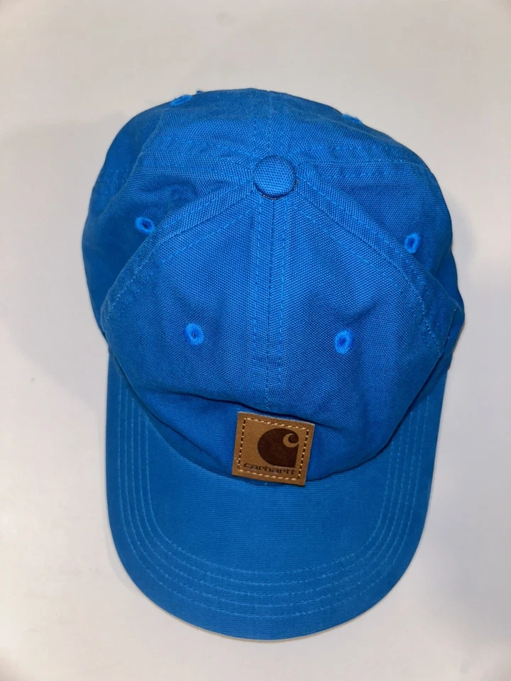 Sombrero Carhartt Azul Lona Logo Bordado Ajustable Ropa de Trabajo AH0289 Foto 2 de 4