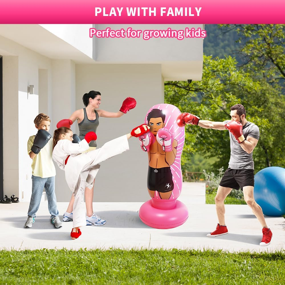 Inflatable Punching Bag Toy Inflatable Boxing Training Equipment .Free