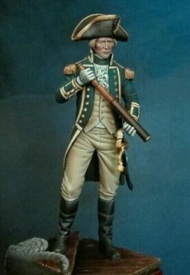 1/24 75mm Resin Figur Modellbausatz Schiff Offizier Kapitän Matrose Teleskop unbemalt