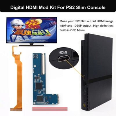 For Sony PS2 Slim Digital HDMI Mod Kit Digital to Digital HDMI Kit For PS2 Slim