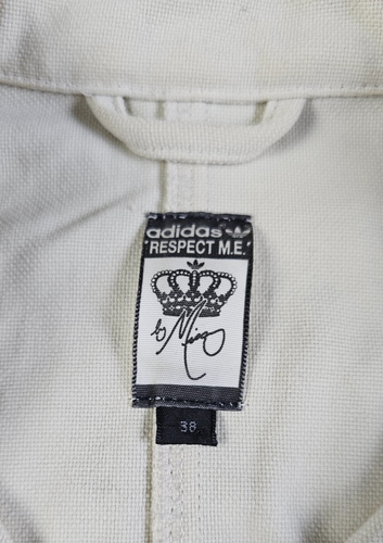 Vintage ADIDAS Missy Eliot Respect Me Blazer Jacket Size 38 Nylon White Military - Picture 7 of 15