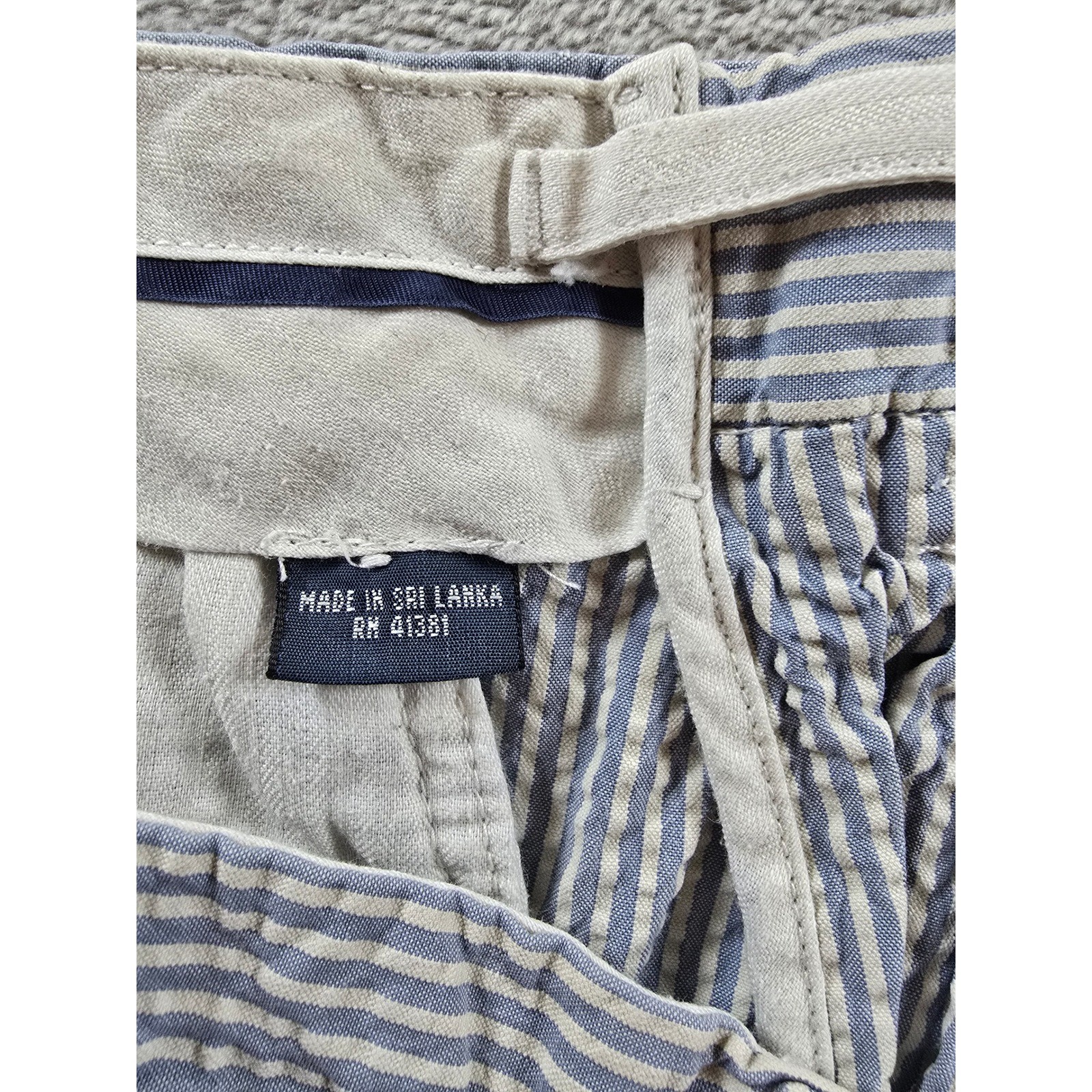 Ralph Lauren Y2K Seersucker Shorts Mens 33 Fit 32 Summer Blend Cloth thumbnail 7