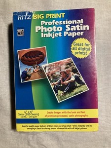 Ritz Big Print Satin Photo Paper 4x6 100 Sheets