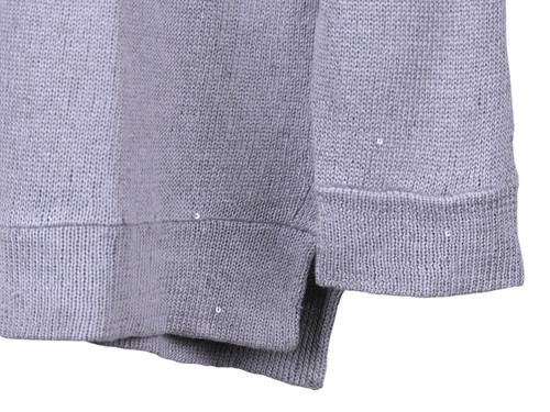 Brunello Cucinelli Silver Gray Sequins LINEN SILK Pullover M - Picture 5 of 14
