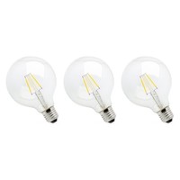 Spectrum E27 Led-Lampe Globe 4W 380Lm 2700K Warmweiß 3 StüCk Dimmbar