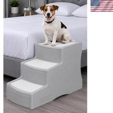 Easy Step III Pet Stairs, Platinum 3 Step, For Cats/Dogs, Removable Washabl...