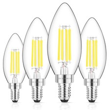 E12 Candelabra LED Bulb 60W Equivalent, 600LM Dimmable Chandelier Light Bulbs...