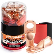 20PCS 4 AWG-5/16 3/8 Heavy Duty Battery Cable Lugs,4 Gauge Battery Cable Coppe