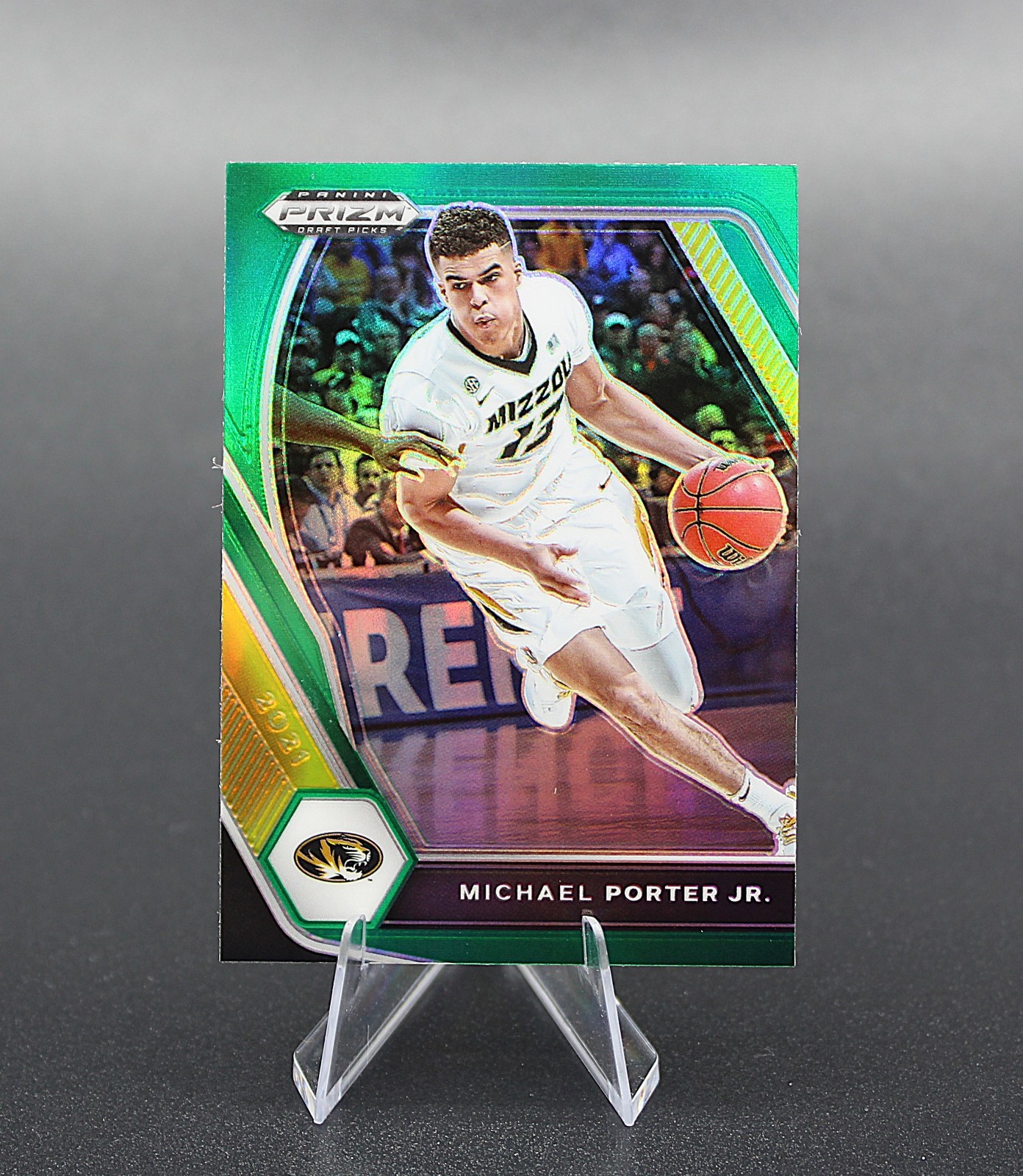 2021-22 Panini Prizm Draft Picks - Green Prizm #98 Michael Porter Jr.