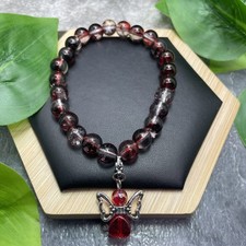 6  Plus Stretch Stackable Bead Bracelet Angel Charm New Free Ship D1296