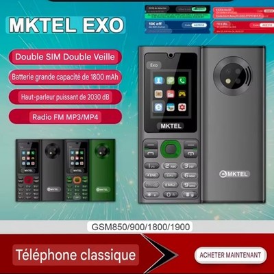 MKTEL Gsm850 Senior Mobile Phone Big Button Dual SIM Smartphone