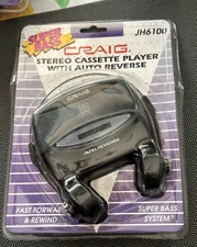 CRAIG Stereo Cassette Player w/ Auto Reverse JH6100 headphones Super Bass NEW