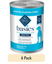 Blue Buffalo Basics Grain-Free Adult Wet Dog Food, Skin, 12.5-oz 6-Pack