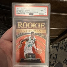 Red Prizm (RC) PSA 10 GEM MT Panini Select Rookie Revolution #5 Brandon Miller