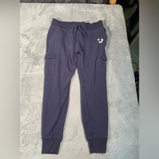 True religion Navy Jogger cargo Pants with Logo medium