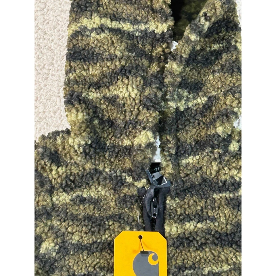 Carhartt Camuflaje Verde Sherpa Mameluco 6M Bebé Una Pieza Mono Con Capucha Nuevo con Etiquetas Nuevo Foto 4 de 4