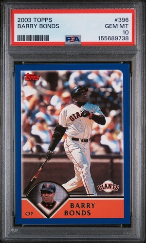 2003 Topps #396 Barry Bonds PSA 10 GEM MINT Giants