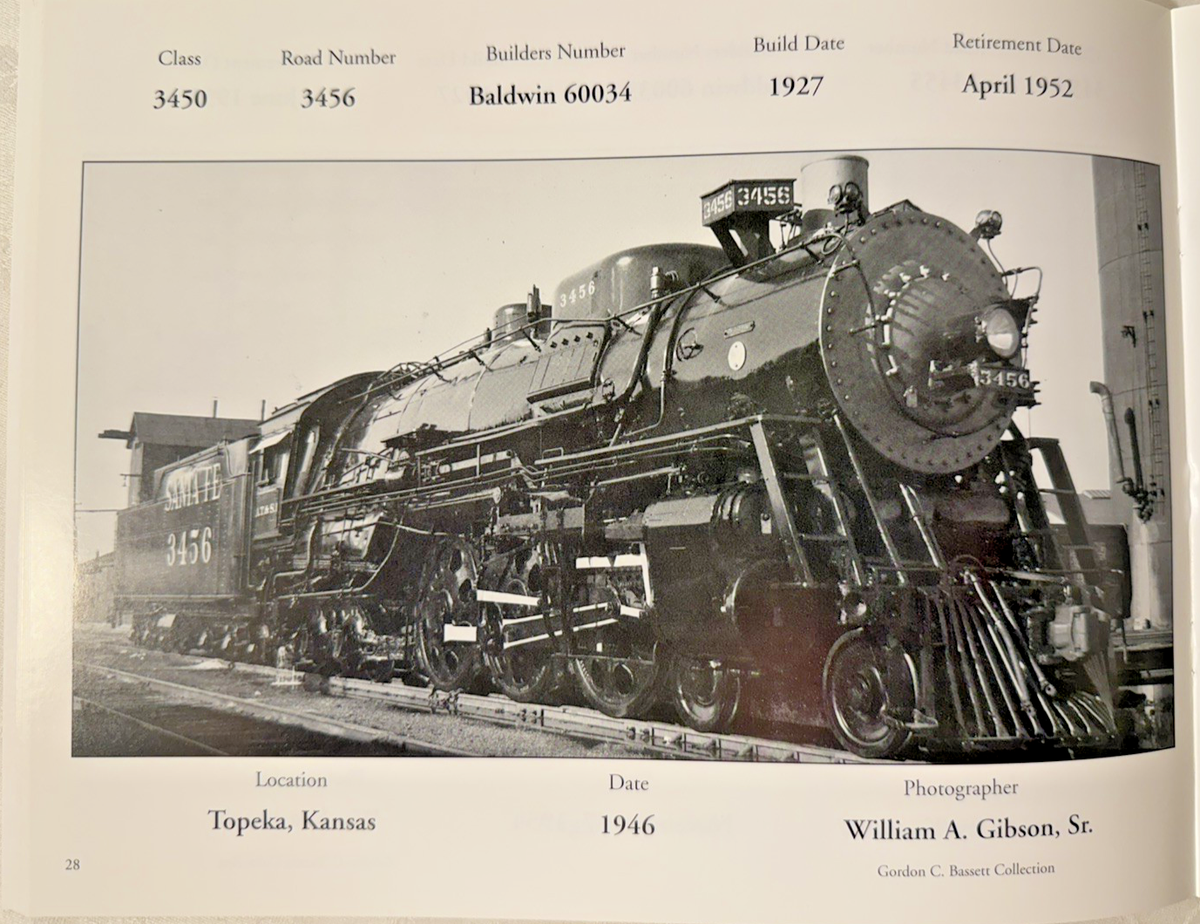 SANTA FE STEAM SERIES VOLUME 9 HUDSON TYPE 4-6-4 PICTORIAL #3450
