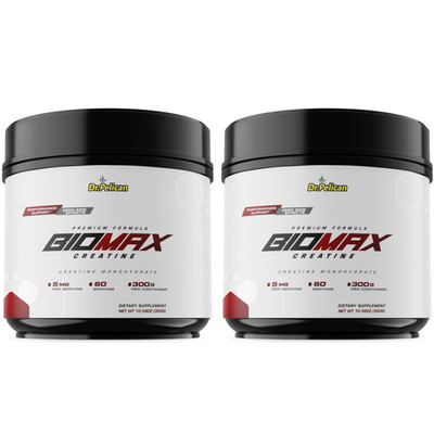 BIOMAX- Pure Creatine Monohydrate Powder- Sports & Fitness- 2 Bottles- 600g
