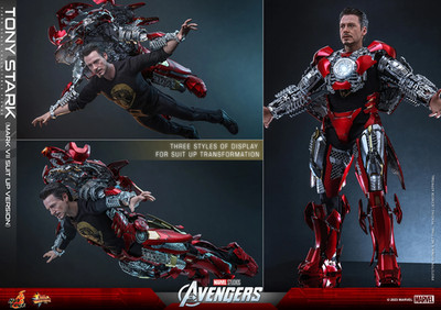New  Hot Toys MMS718B Tony Stark (Mark 7 Suit Up Version) Special Edition