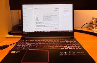 Acer Nitro7 Gaming 15.6'' i7-9750H 2.60 GHZ /NVIDIA GTX1660/24GB/ 1TB SSD/B3VCTU4