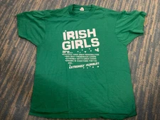 Vtg Irish Girls Humble Single Stitch T-Shirt St Patrick’s 80s Sz L Screen Stars
