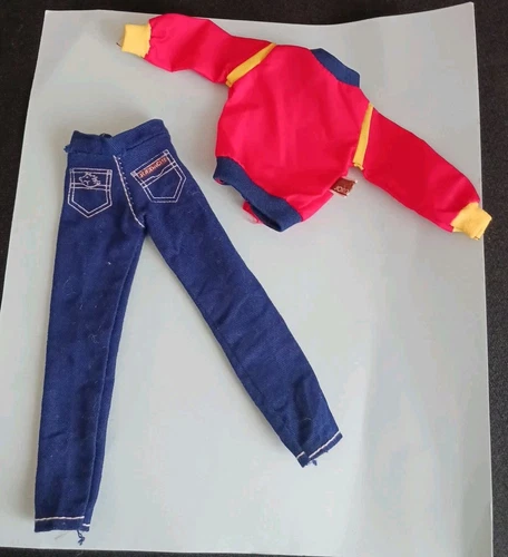 Vint 80's Barbie & Friends  ~ JORDACHE Jeans & Shirt Set