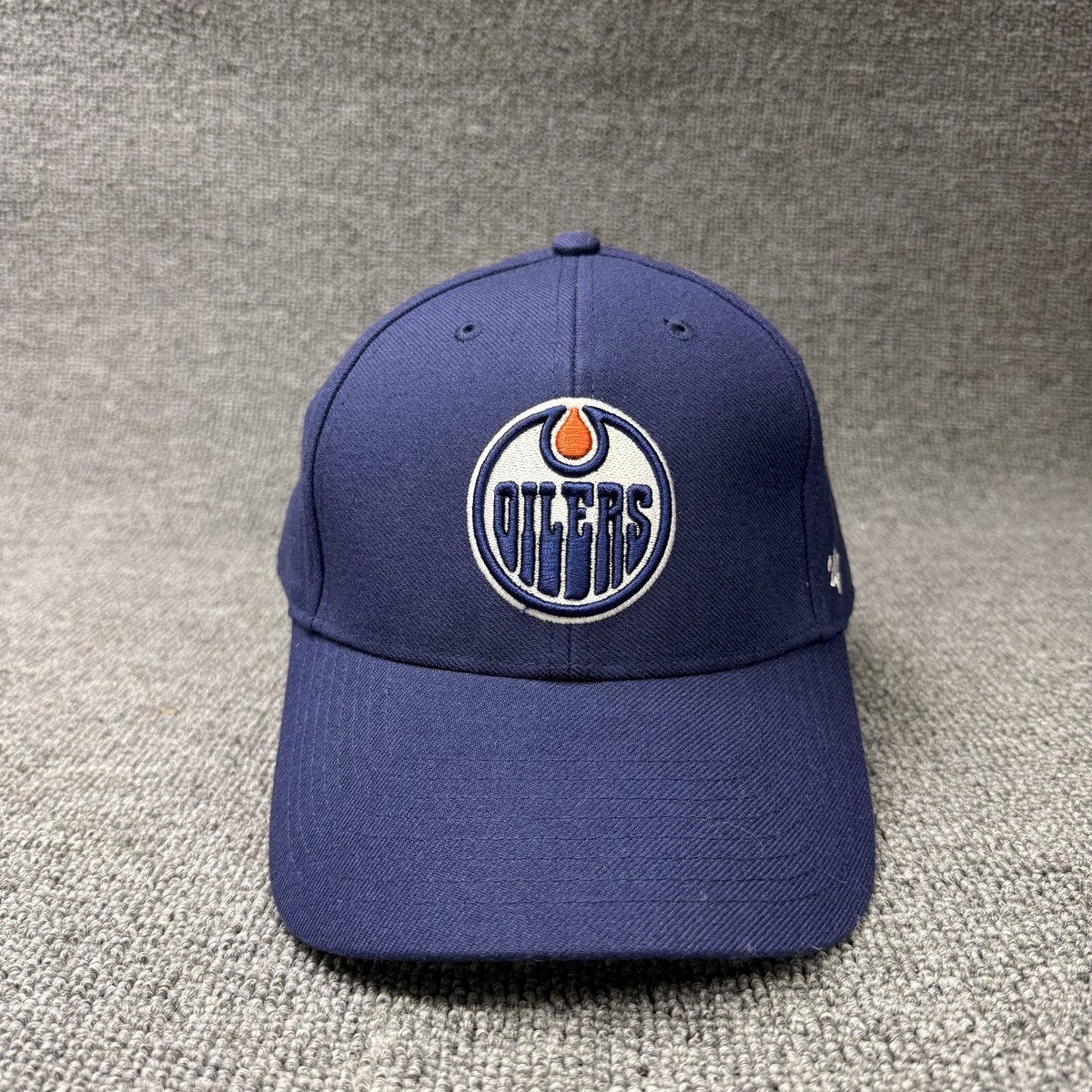 '47 Brand Edmonton Oilers NHL MVP Adjustable Hat Navy Blue Hook & Loop OSFA NEW