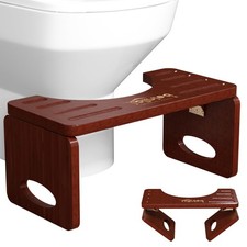 7 Inches Foldable Toilet Stool Squat Adult Brown 