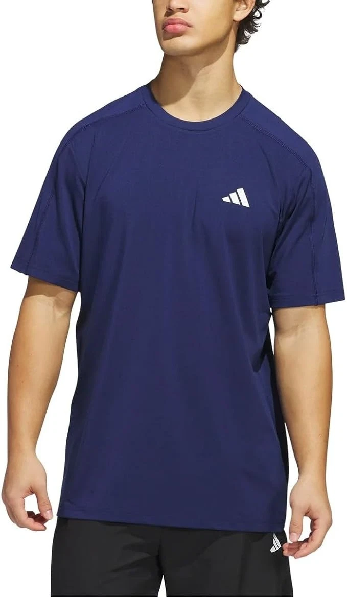 adidas Men's Regular Fit Lightweight Active Tee, Dark Blue, Large