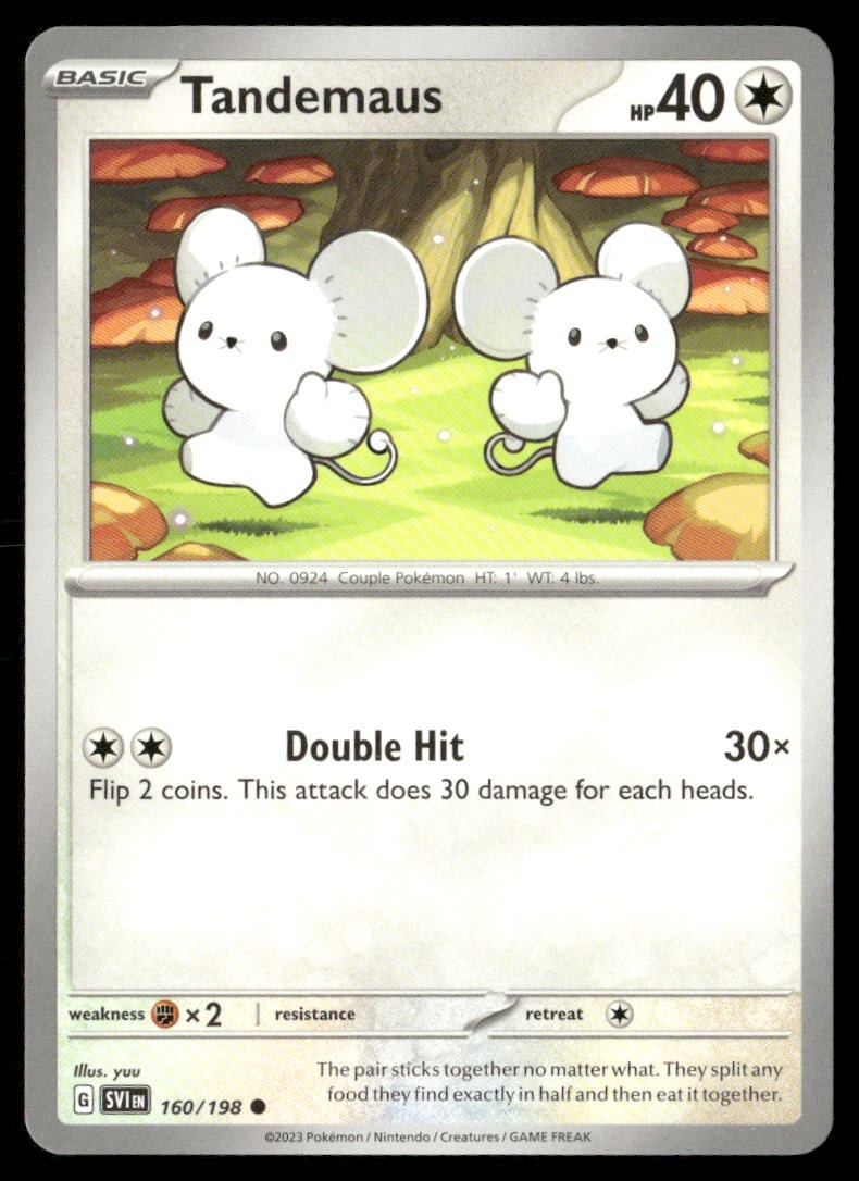 Tandemaus Scarlet & Violet 160/198 Common Pokemon Near Mint
