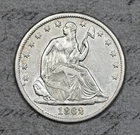 1862-S Seated Liberty Half Dollar XF/AU Det Civil War Date! #11EXW
