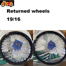 Kke 1916 Kids Wheels Rims Fit Yamaha Yz80 1993-2001 Yz85 2002-2025 Blue Hubs