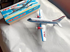 VINTAGE TIN JET AIRPLANE JAPAN T T PAN AMERICAN N7530, FRICTION,BRAND NEW IN BOX