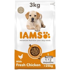 IAMS Puppy Large Dry Dog Food Chicken 3kg 5.13 per kilo