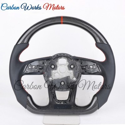 Real Carbon Fiber Steering Wheel For Audi A3 S3 RS3 A4 S4 RS4 A5 S5 RS5 B9 2017+