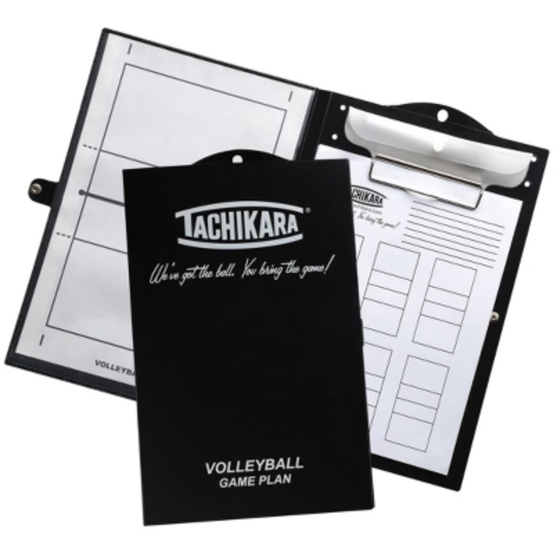 Tachikara GAME PLAN Dry Erase Volleyball Clipboard - Black/White