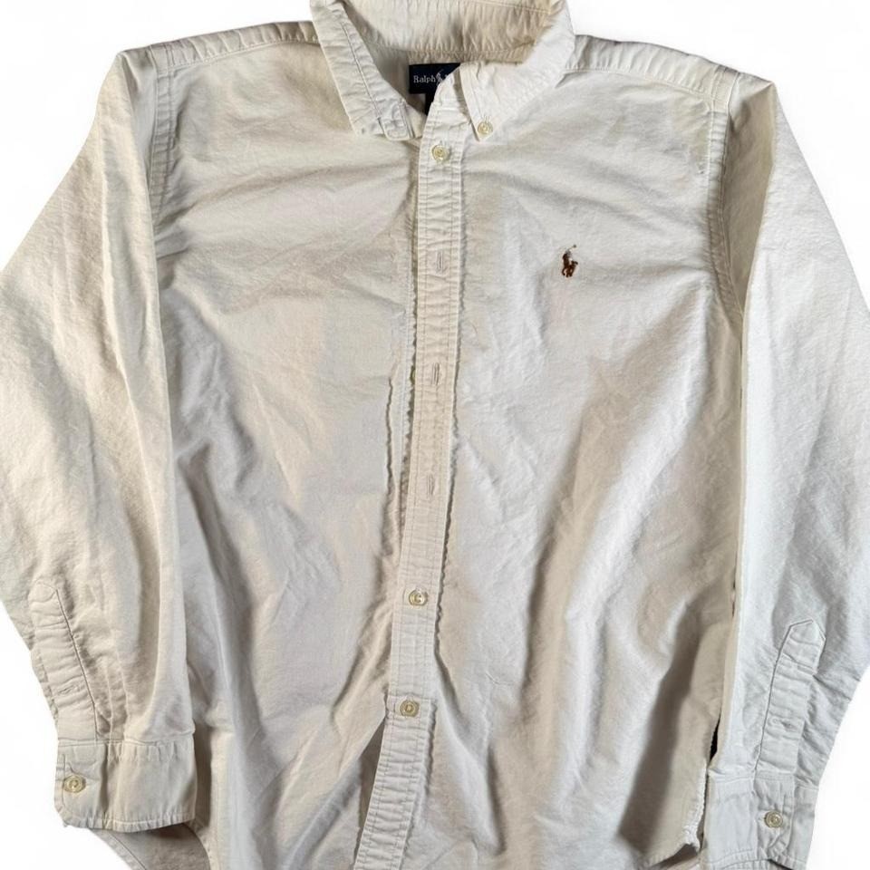 Vintage Y2K Polo Ralph Lauren White Long Sleeve Button Down