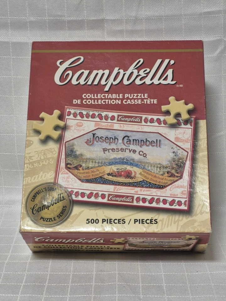 Lote de 4 quebra-cabeças selados Campbell’s Soup Collectors 500 peças - Imagem 2 de 4