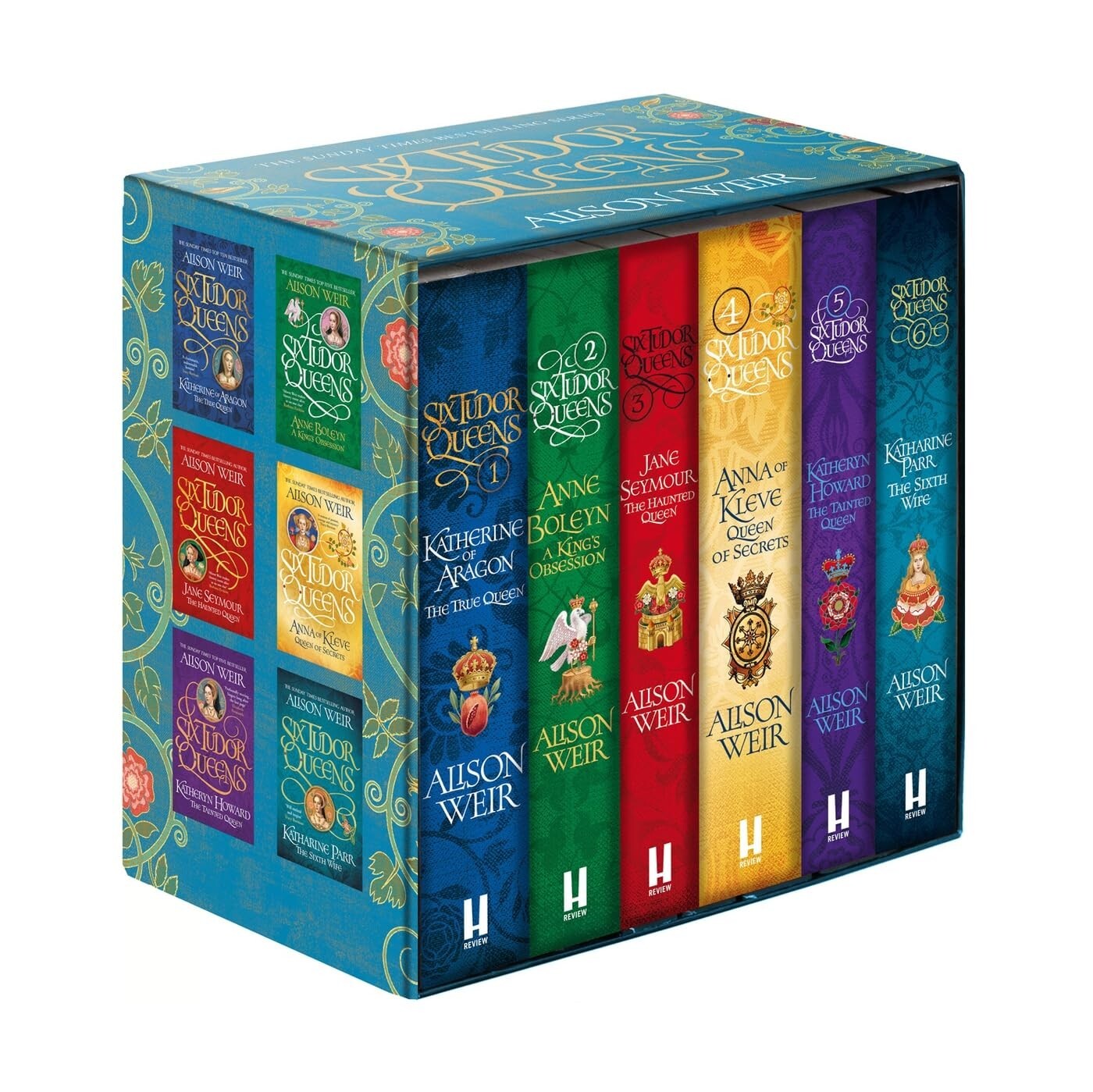 Alison Weir Unisex Light/Burgundy Six Tudor Queens Series 6 Books Collection Box Set By - Image 3